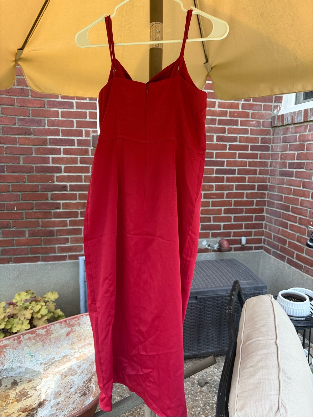 Ted Baker London Rust Red Tie-Front Midi Dress - Picture 7 of 10
